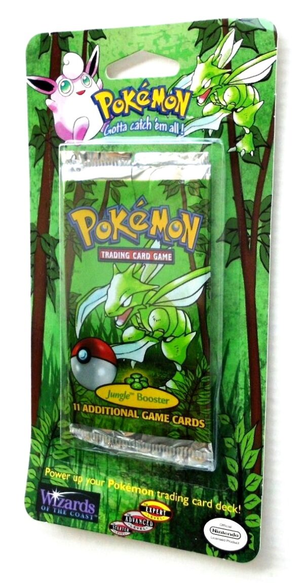 Pokemon (Scyther Image) Empty-Jungle Booster Card & Pack 1999) (5) Pokemon (Scyther Image) Empty-Jungle Booster Card & Pack 1999) (5)