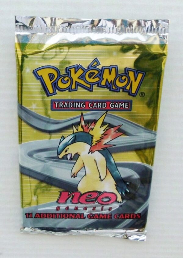 Pokemon (Typhlosion) 2000 Booster Pack Neo Genesis Unlimited Base (3)
