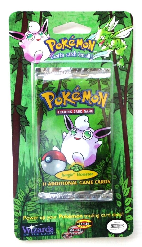 Pokemon (Wigglytuff Image) Empty-Jungle Booster Card & Pack 1999) (1) Pokemon (Wigglytuff Image) Empty-Jungle Booster Card & Pack 1999) (1)