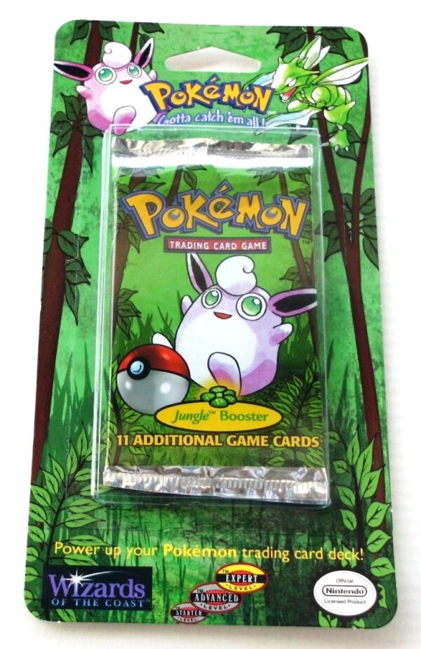 Pokemon (Wigglytuff Image) Empty-Jungle Booster Card & Pack 1999) (3) Pokemon (Wigglytuff Image) Empty-Jungle Booster Card & Pack 1999) (3)