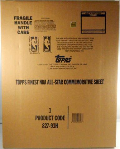 Topps Finest NBA All Stars Uncut Framed Commemorative Sheet-b