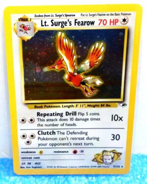7-132 Lt. Surge's Fearow (Pokemon GYM Heroes Unlimited 1999-2000 Holo) (0)