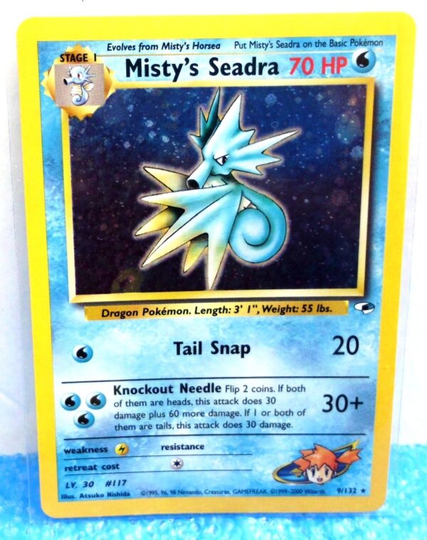 9-132 Misty's Seadra (Pokemon GYM Heroes Unlimited 1999-2000 Holo) (0)