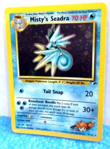 9-132 Misty's Seadra (Pokemon GYM Heroes Unlimited 1999-2000 Holo) (2)