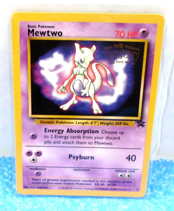 Mewtwo Promo Card #3 (Gold Seal-WB Kids Presents-1999) (1) Mewtwo Promo Card #3 (Gold Seal-WB Kids Presents-1999) (1)