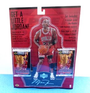 Michael Jordan (Get A Little Jordan Mini Standee) & 1997 3-Pack Cards (1)