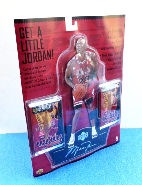 Michael Jordan (Get A Little Jordan Mini Standee) & 1997 3-Pack Cards (3)