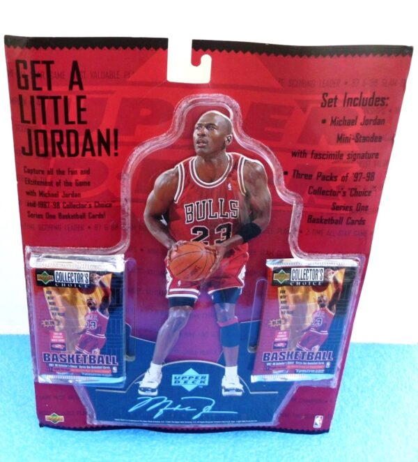 Michael Jordan (Get A Little Jordan Mini Standee) & 1997 3-Pack Cards (5)