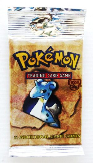 Pokemon (Lapras) 1999 Booster (Peg Long Pack) Fossil Unlimited Base (1)