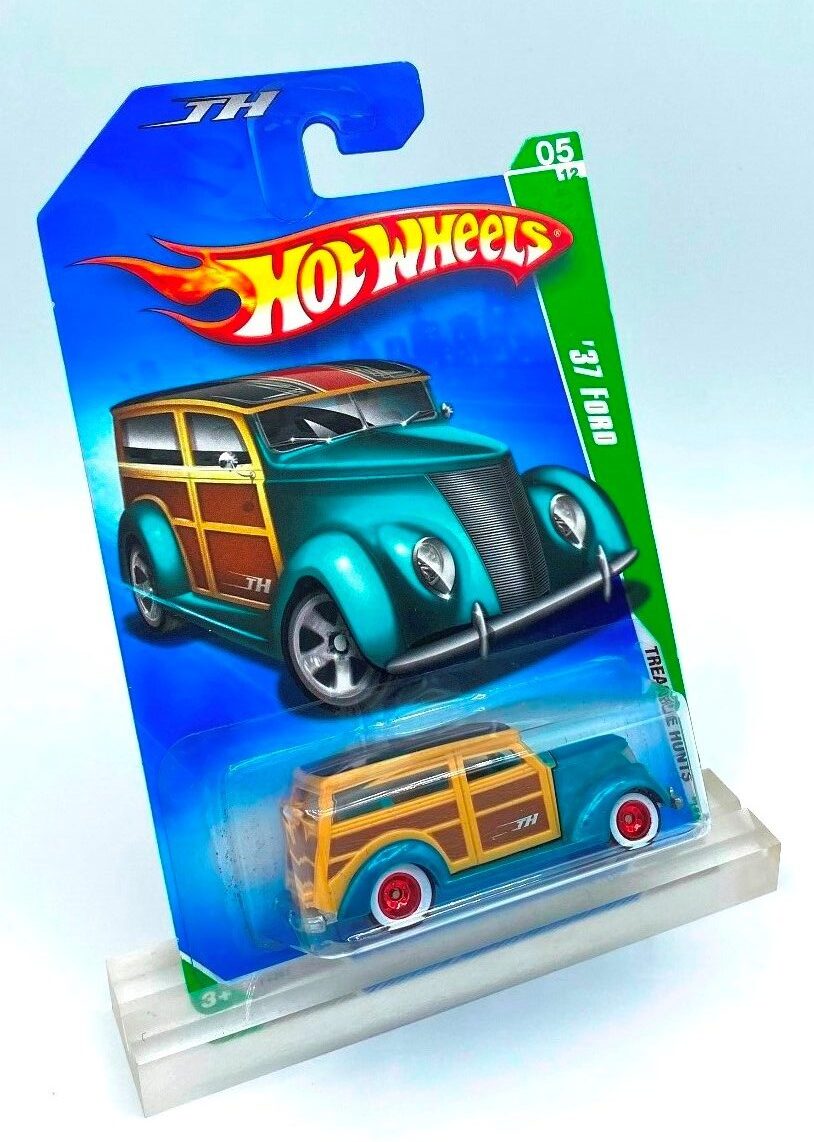 2009 Hot Wheels #5 búsqueda del tesoro T-hunt'37 Ford #47 ☆ ☆ 1937 AQUA Azul 