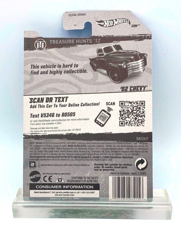 Hotwheels (Treasure Hunt '52 Chevy 2012) (6)