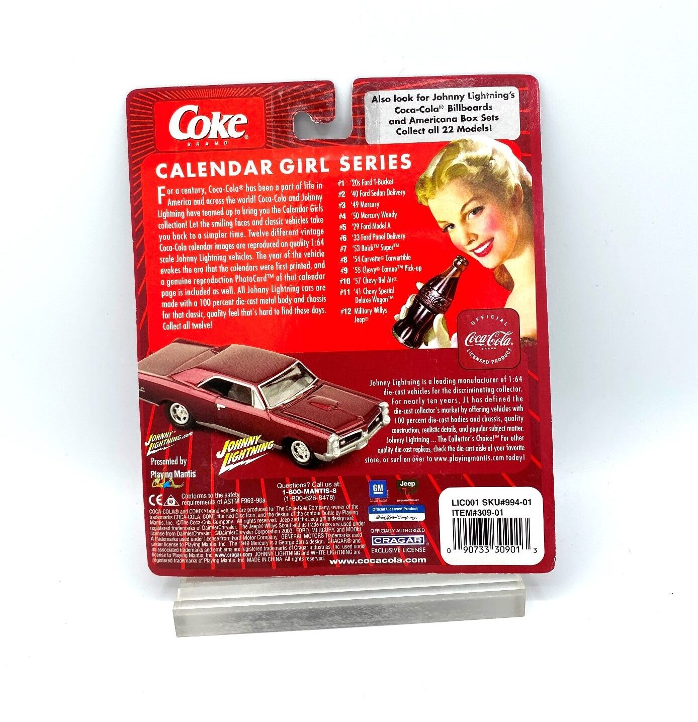 ☆コカ・コーラ☆1949年型マーキュリー・クーペ☆ジョニー・ライトニング Coca-Cola Calendar Girls Series! '49 Mercury Car #3 w/Bonus