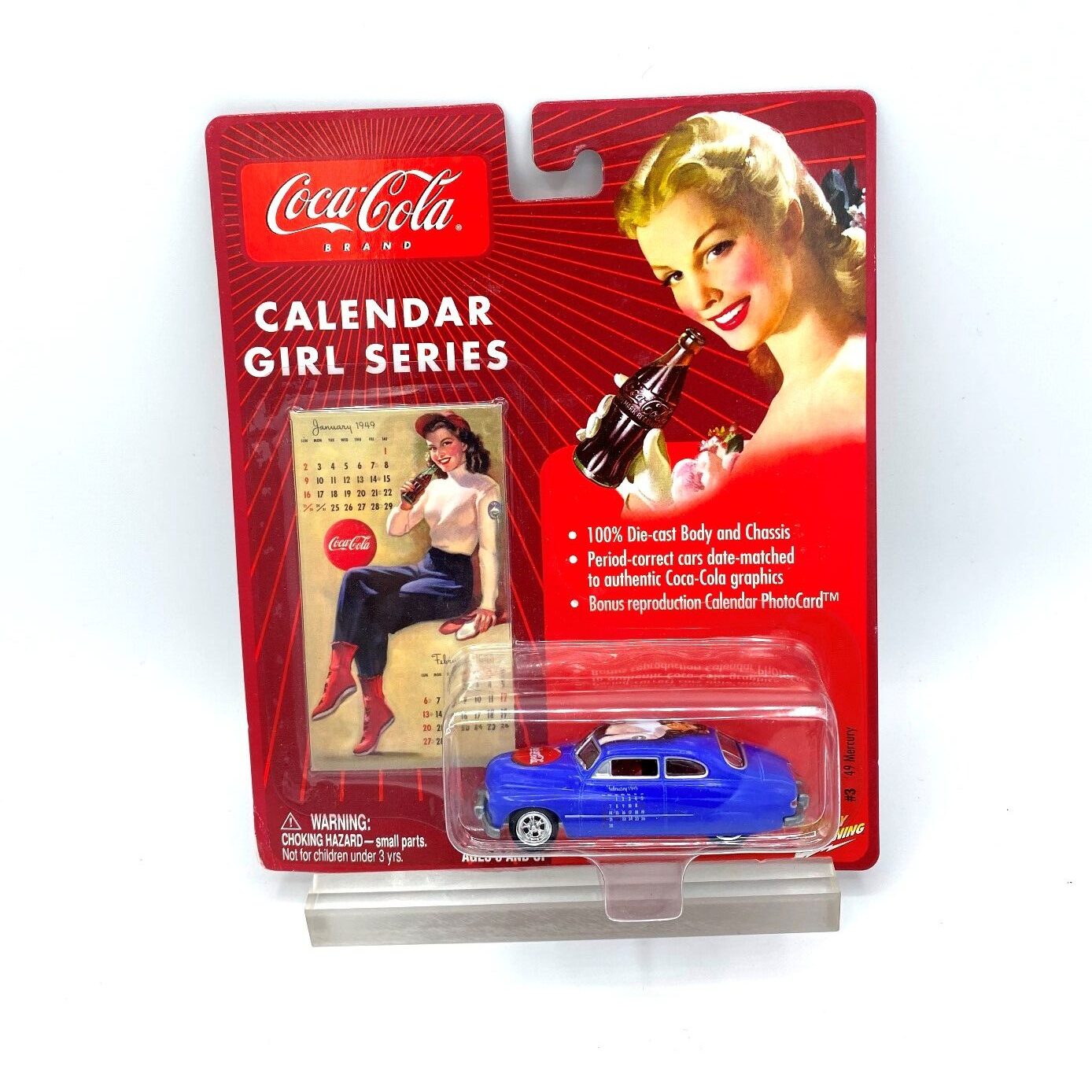 Coca-Cola Calendar Girls Series! '49 Mercury Car #3 w/Bonus