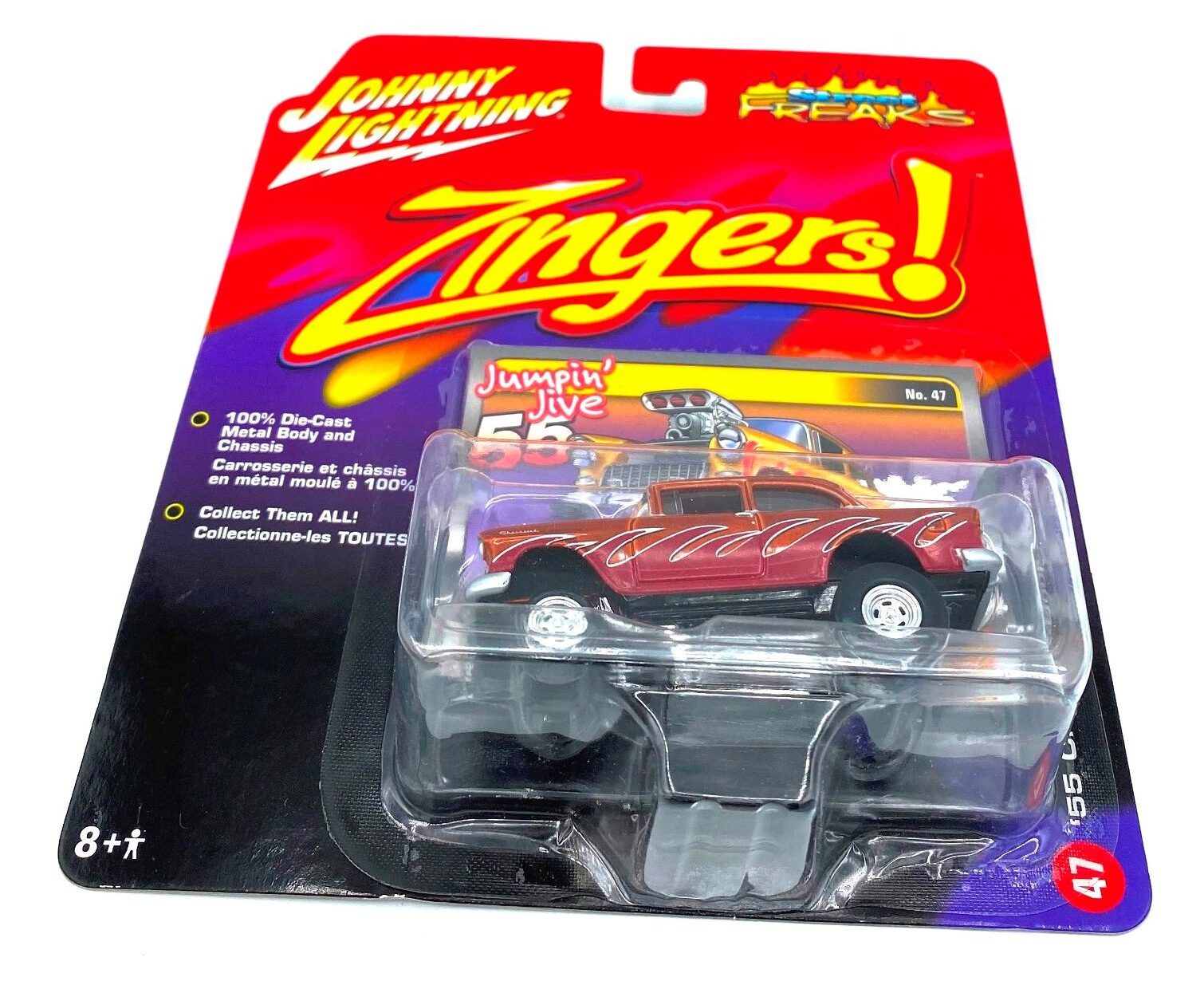 Johnny Lightning Street Freaks Zingers 47 '55 Chevy 2-Door Sedan Jumpin' Jive 55 