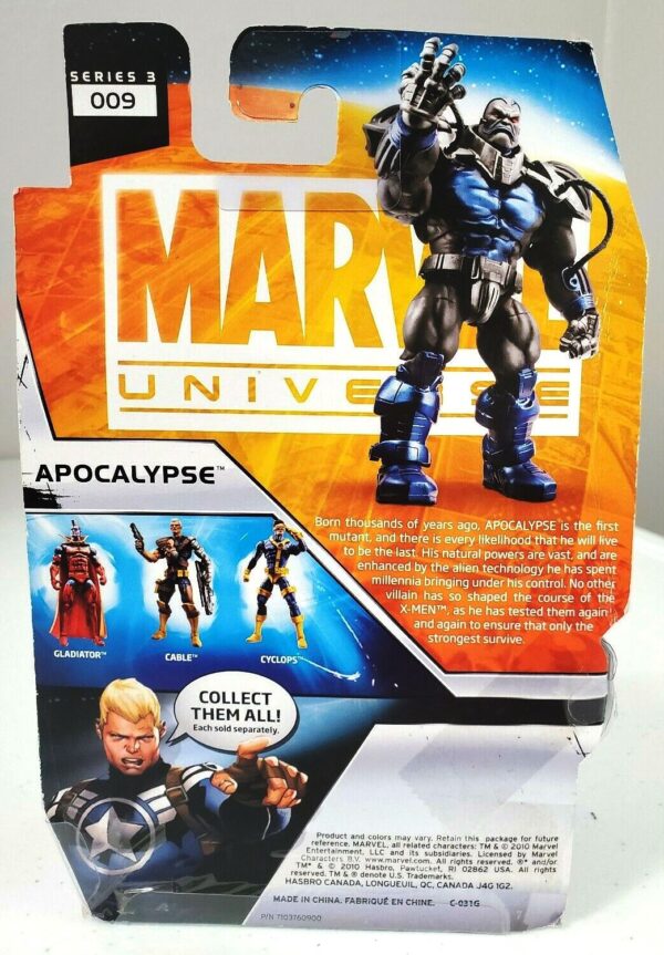 Vintage Marvel Universe “Apocalypse w/Accessories”! (Marvel Universe Edition Comic Series-3 Card Issue #009) “Rare-Vintage” (2011)