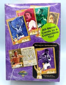 1995 MUHAMMAD ALI Embossed Metal Collector Tin 5-Card Set-2