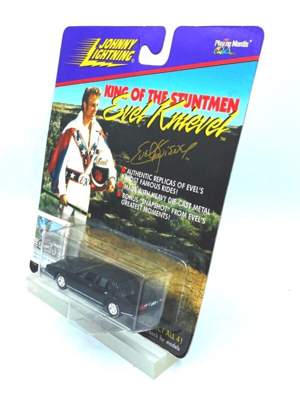 Evel Knievel Most Famous Rides Authentic Replicas! "Vintage Evel's Custom Sports Car #3" w/Bonus "Snapshot" From Evel's Greatest Moments! (Johnny Lightning 1:64 Scale) “Rare-Vintage” (1998)