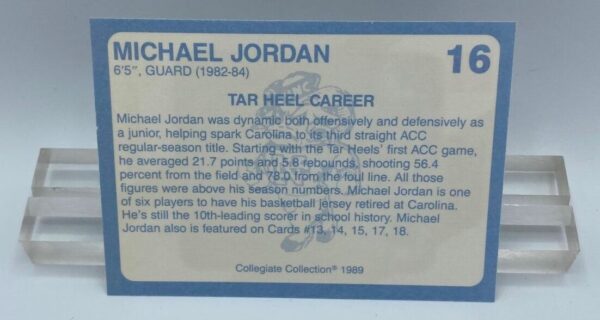 1989 Michael Jordan (Coca-cola) Collegiate Collection Card #16 (2)