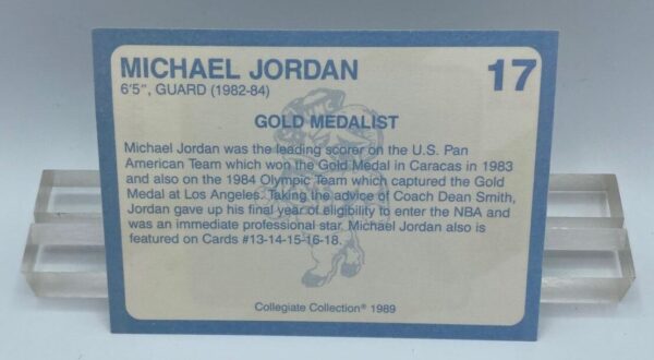 1989 Michael Jordan (Coca-cola) Collegiate Collection Card #17 (2)