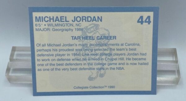 1990 Michael Jordan (North Carolina) Collegiate Collection Card #44 (2) 1990 Michael Jordan (North Carolina) Collegiate Collection Card #44 (2)