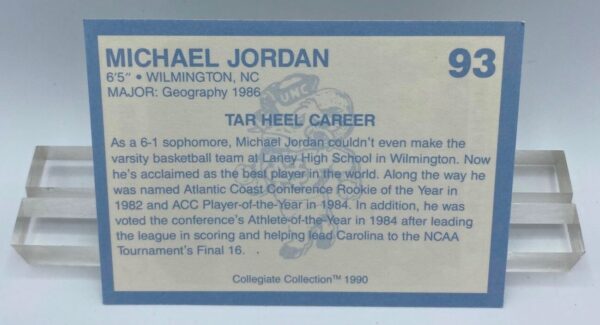 1990 Michael Jordan (North Carolina) Collegiate Collection Card #93 (2)