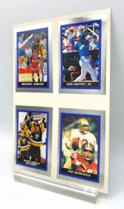 1991 Ballstreet Promotional Uncut Sheet 4-Cards(Jordan-Griffey Jr.-Lemieux & Errey-Montana) (6)