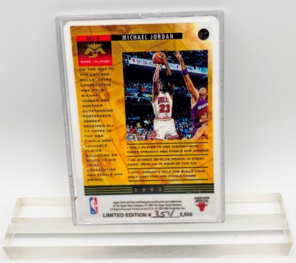 1993 Michael Jordan (Mr June 3rd MVP-Ltd Ed #354 of 2500 Ceramic Card-MJ9)=1pc (2)
