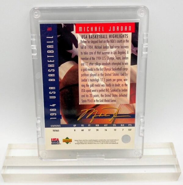 1994 Michael Jordan (1984 USA BASKETBALL-GOLD SCRIPT Upper Deck Card #JH3)=1pc (2)