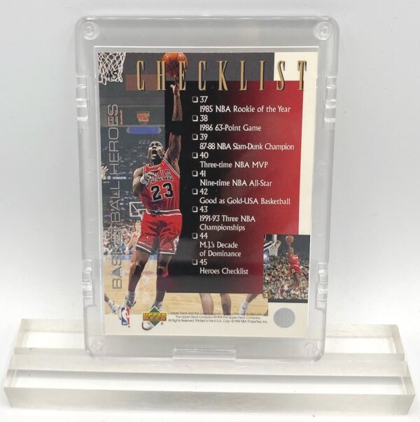 1994 Michael Jordan (GOLD SCRIPT-CHECKLIST-BASKETBALL HEROES Upper Deck-Card #45)=1pc (2)