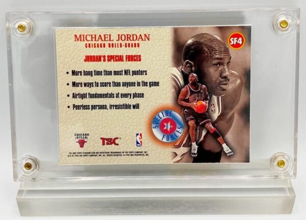 1996 Michael Jordan (Special Forces Topps Stadium Club Card-SF4)=1pc (2)