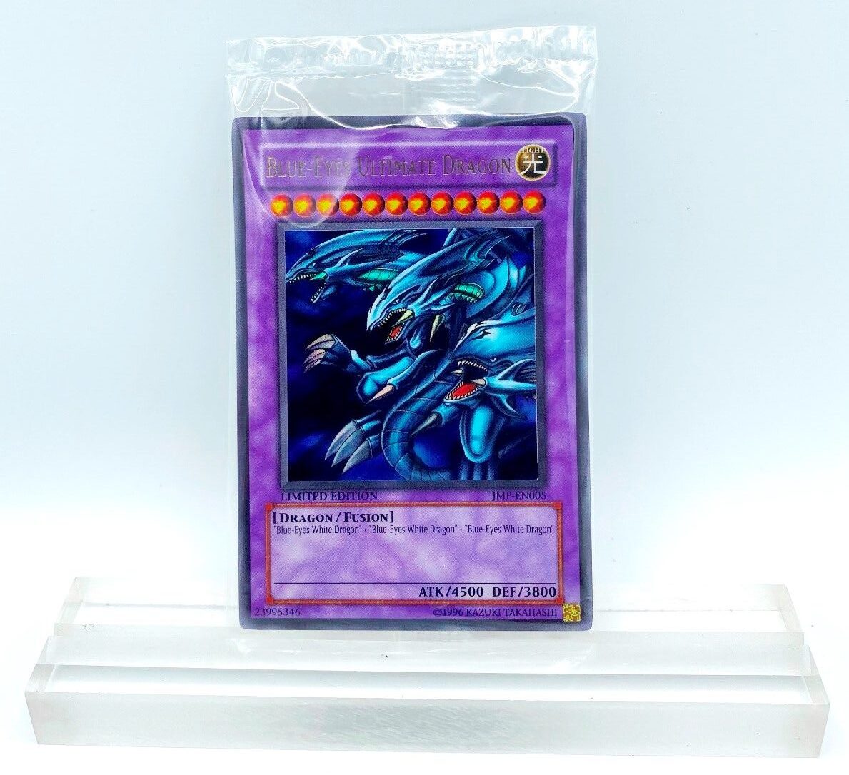 1996 ULTRA RARE Blue-Eyes Ultimate Dragon JMP-EN005 Yugioh Jump Limited Edition (2)