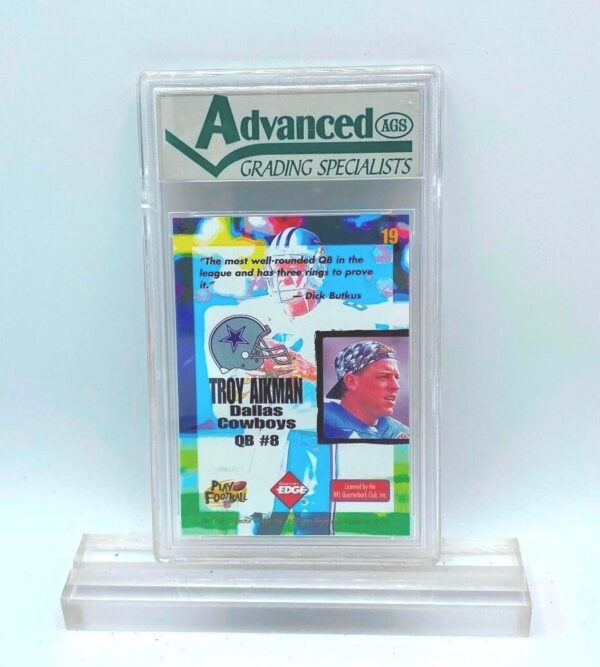 1997 Coll Edge Masters Troy Aikman (Card #19 AGS 1276112 Graded) Mint 9 (2)