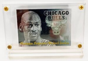 1997 Michael Jordan (PLATINUM PORTRAITS Fleer-Metal Card #5 of 10)=2pcs (1)
