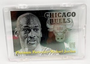 1997 Michael Jordan (PLATINUM PORTRAITS Fleer-Metal Card #5 of 10)=2pcs (3)