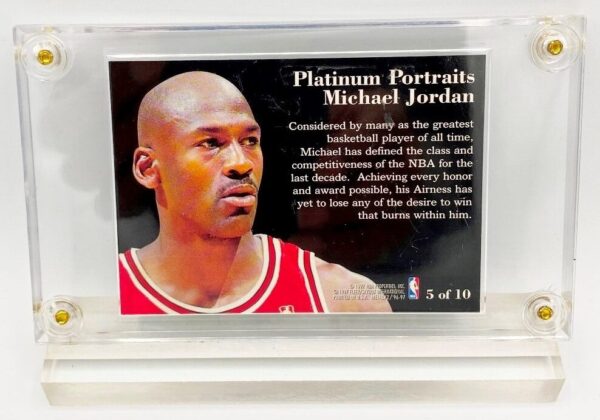 1997 Michael Jordan (PLATINUM PORTRAITS Fleer-Metal Card #5 of 10)=2pcs (4)