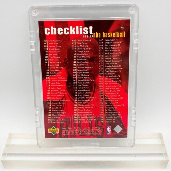 1998 Michael Jordan (CHOICE RESERVE Check List-UD Choice Card # 200)=1pc (2)