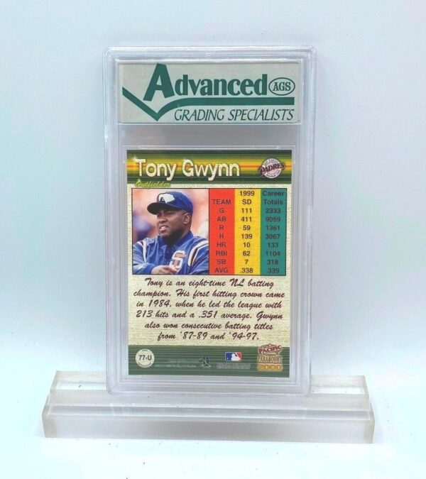 2000 Paramount Update Tony Gwynn (Card #77-U AGS 1708592 Graded) Mint+ 9.5 (2)