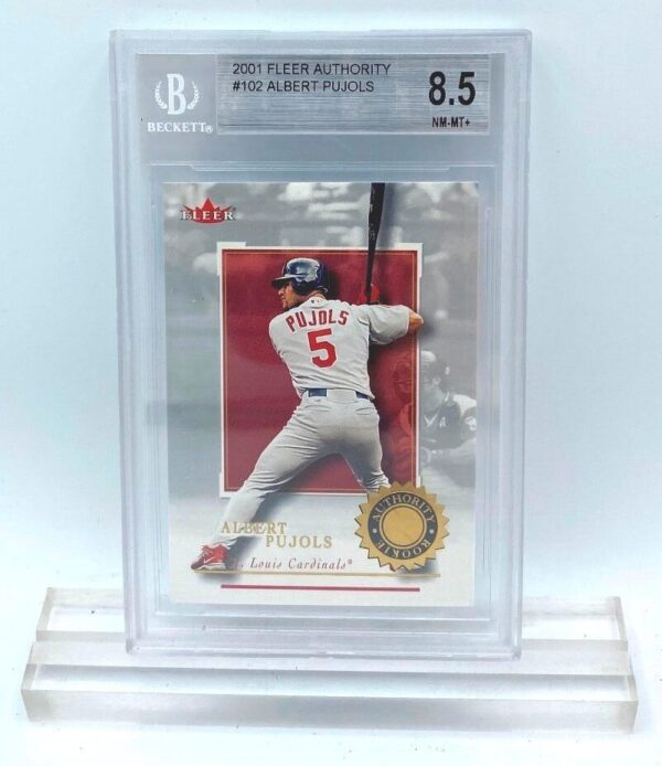 2001 Fleer Authority Rookies Albert Pujols Ltd Ed Card #102 Beckett NM-MT+8.5 (1) 2001 Fleer Authority Rookies Albert Pujols Ltd Ed Card #102 Beckett NM-MT+8.5 (1)