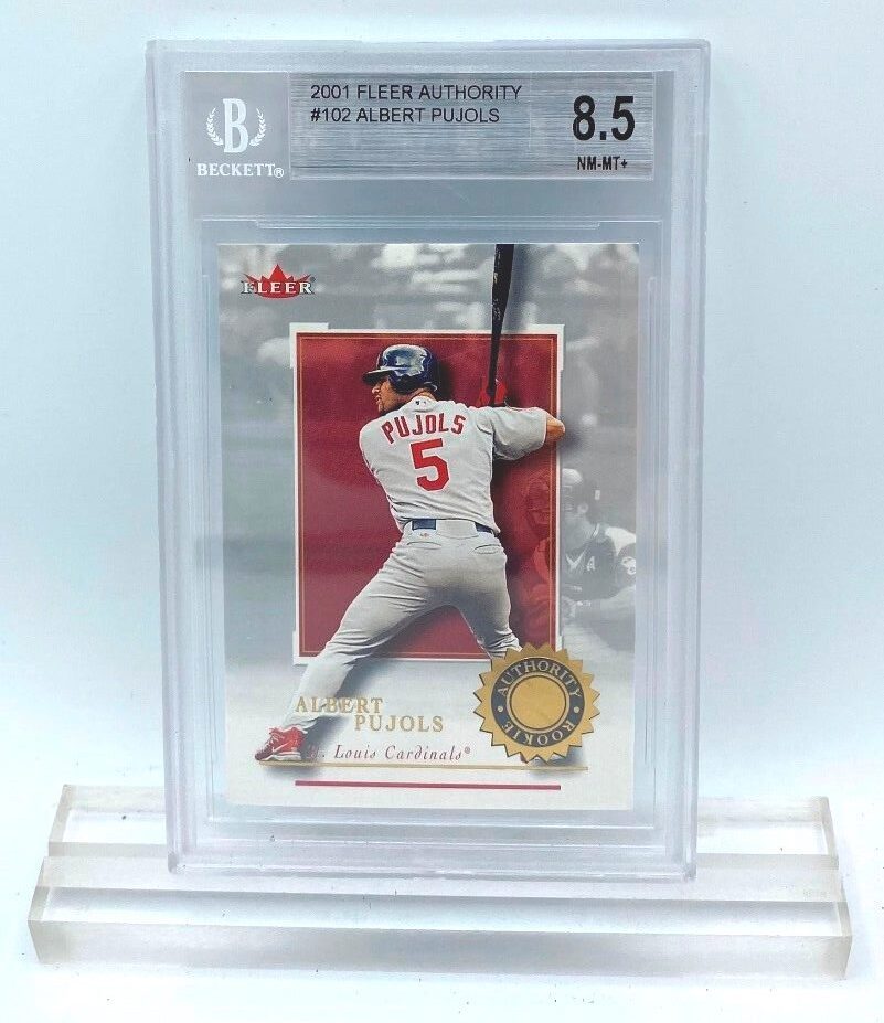 2001 Fleer Authority Rookies Albert Pujols Ltd Ed Card #102 Beckett NM-MT+8.5 (1)