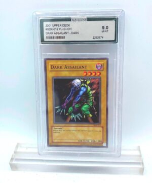 AGS Sports Cards Authenticated! Vintage MINT 9.0 Graded Common 1st Edition-1996 #SDK-015 Dark Assailant "2001 YU-GI-OH "DARK" (Upper Deck COA #2252674) “Rare-Vintage” (2001)