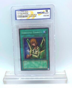 WCG Sports Cards Authenticated! Vintage GEM-MT 10 Graded "Super Rare Holofoil" 1st Edition-1996 #SDP-040 Graceful Charity "2003 YU-GI-OH (Upper Deck COA #62527840) “Rare-Vintage” (2003)