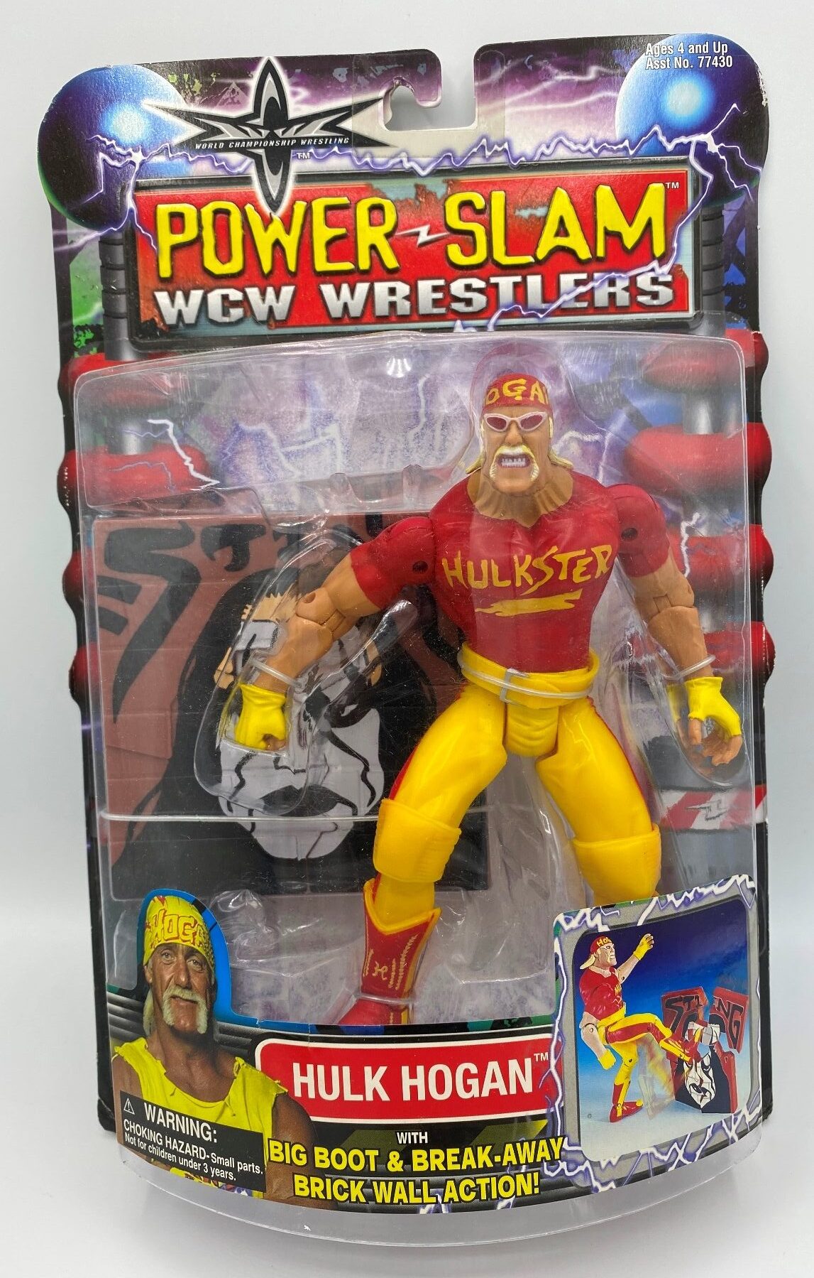 WCW NWO Dennis Rodman Yellow Hair 2000 ToyBiz Power Slam Wrestling Action Figure for sale online 