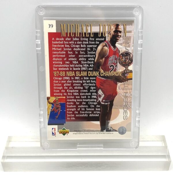 1994 Michael Jordan (GOLD SCRIPT 87-88 NBA Slam Dunk Champion-Basketball Heroes-UD CARD-#39)=1pc (2)