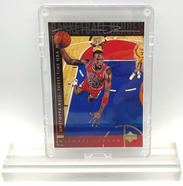 1994 Michael Jordan (GOLD SCRIPT Unstoppa-Bull Three-Time NBA MVP-Basketball Heroes-UD CARD-#40)=1pc (1)