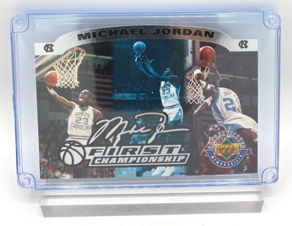 1995 Michael Jordan 1st Championship (Silver-Signature) UD Memorabilia Card (2)