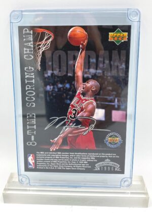 1996 Michael Jordan 8-Time Scoring Champ (Silver-Signature) UD Memorabilia Card (1)