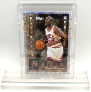 1996 Michael Jordan (CHROME PROFILES- The Jordan File-David Roberson's Insight-TOPPS CARD-#PF-3)=2pcs (1) 1996 Michael Jordan (CHROME PROFILES- The Jordan File-David Roberson's Insight-TOPPS CARD-#PF-3)=2pcs (1)