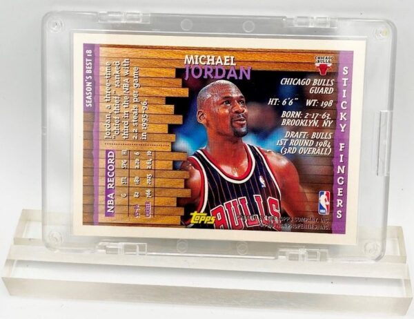 1996 Michael Jordan (STICKY FINGERS-Season's Best Topps Card #18)=2pcs (2)