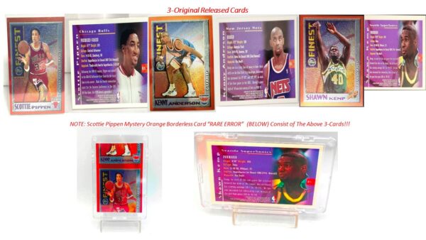 1996 Topps Finest Scottie Pippen 3-Original Released Cards 1996 Topps Finest Scottie Pippen 3-Original Released Cards