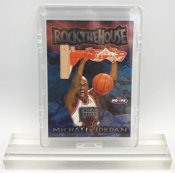 1997-98 Michael Jordan (CHROME- ROCK THE HOUSE NBA HOOPS-Skybox-Card #6 of 10 RTH)=1pc (1)